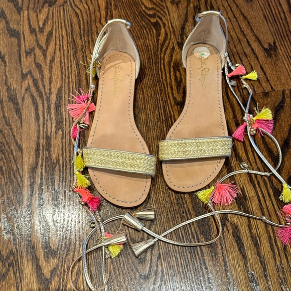 Lilly Pulitzer tie up sandal size 8 - Picture 5 of 9